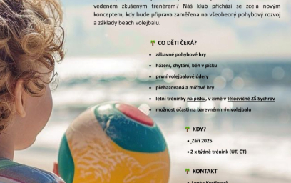 Nábor do předpřípravky zaměřené na beach ročníky 2016-2019