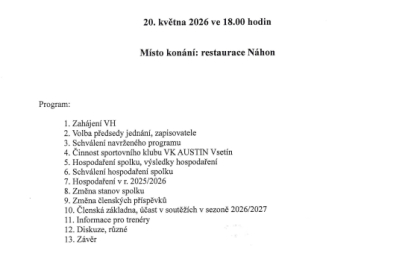 Pozvánka na valnou hromadu